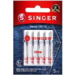 agulhas jeans, tamanho 100/16 DB262X88 SINGER acessórios