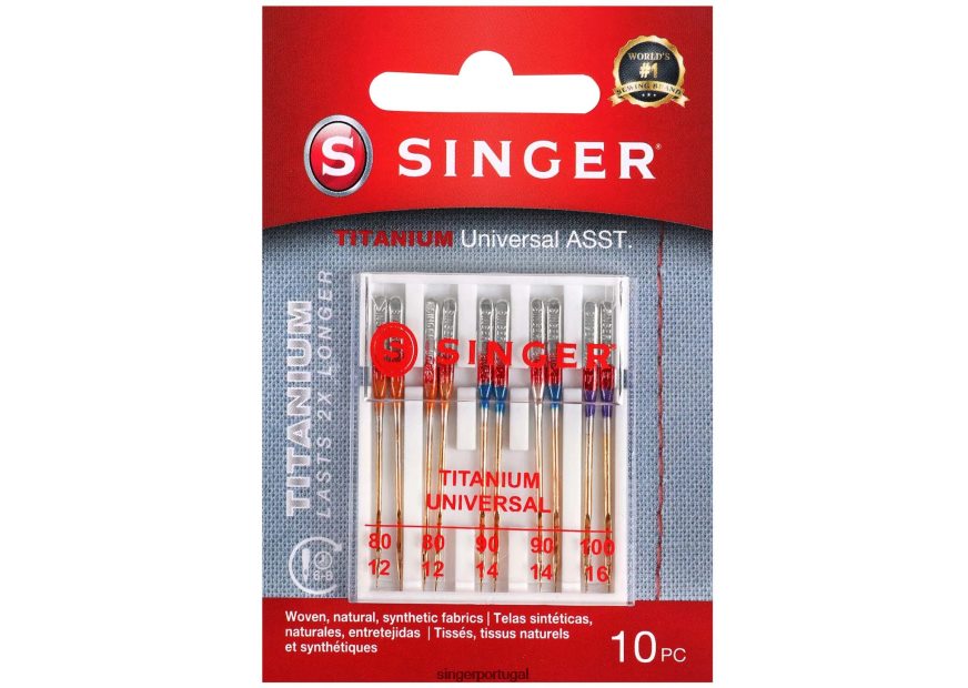 agulhas universais de titânio tamanhos variados DB262X86 SINGER acessórios - Image 1