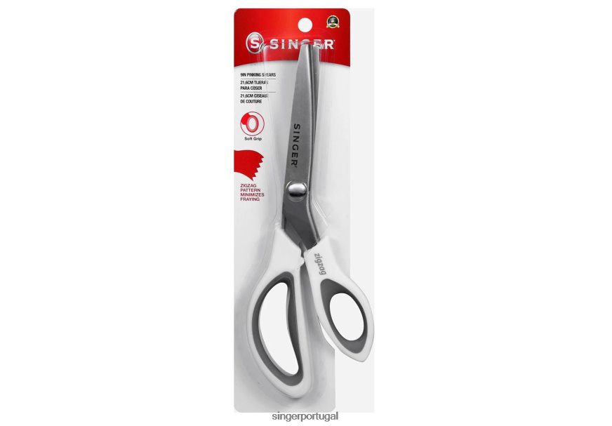Tesoura de picotar de 9" com punho confortável, tesoura zig zag de aço inoxidável DB262X166 SINGER acessórios - Image 1